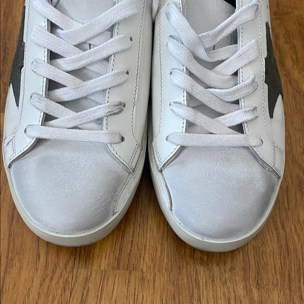BNWT Golden Goose Superstar Sneakers white/olive green/silver - Picture 6 of 16